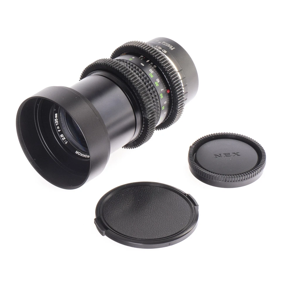 Lente Minolta MD Tele Rokkor 135mm F2.8 Cine Mod para Sony E-mount Foto 1 de 4