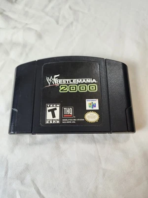 WWF Wrestlemania 2000 (Nintendo 64, 1999) N64 Authentic Cartridge Only - Image 1 of 3