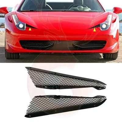 Par de rejillas de admisión de aire de freno del capó delantero para Ferrari 458 Italia Spider 2010-2015 Foto 1 de 4