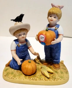 Denim Days The Prize Pumpkin 1631 Homco Home Interiors 1997 Chipped - Bild 1 von 12