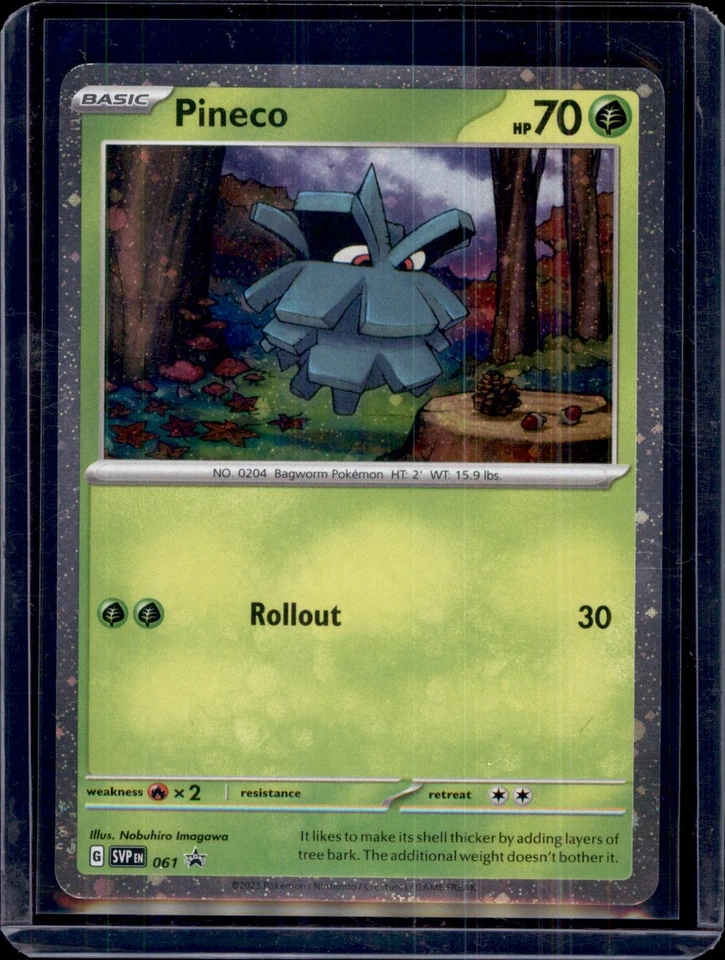 Pineco SV: Scarlet & Violet Promo Cards Pokemon #061 Cosmos Holo NM+ - Image 1 of 2