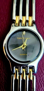 Cote d Azur Quarz Silber und Gold Diamant Akzent Uhr - Bild 1 von 7