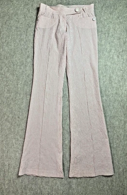 Louis Verdad Women’s Pink And White Vertical Striped Pants Size 2 - Image 1 of 4