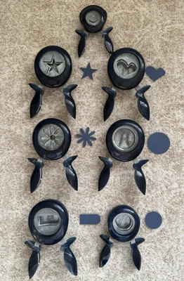 Лот из 7 ручных выжимных бумажных перфораторов Fiskars формы XL и угловой резак бывшие в употреблении - Изображение 1 из 4