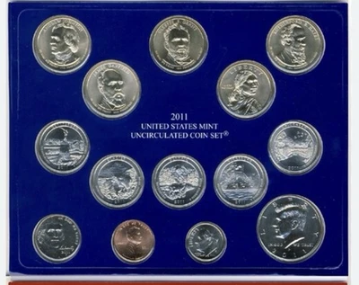 United States Mint Uncirculated Coin Set 2011 Philadelphia 14 Coin Set BU OGP  - Image 1 of 4