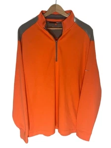 Nike Golf Tour Performance DRI-FIT 1/4 Zip Orange Pullover Sweatshirt Mens XL - Picture 1 of 9
