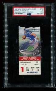 Tiki Barber NFL Debut Rush TD #1 - PSA Ticket 1997 New York Giants - Bild 1 von 2