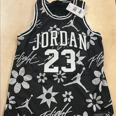 Black and White Jordan Graphic Tank Top youth Medium - Image 1 of 4