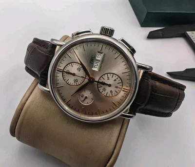 IWC Portofino Chronograph Day-Date IW378302 Stainless Steel Automatic Watch - Image 1 of 4