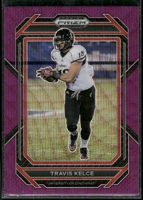 #95 Travis Kelce 2023 Panini Prizm Draft Picks Prizms Purple Wave - Image 1 of 2
