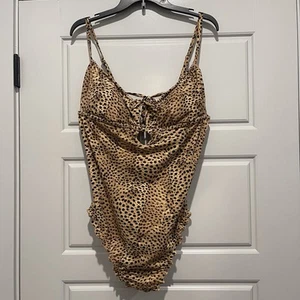 Shade & Shore Women's One Piece Swimsuit Leopard Print Size XL - Picture 1 of 5