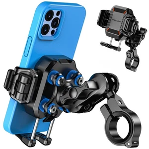 Motorcycle Phone Mount with Vibration Dampener, Anti-Theft Handlebar Cellphon... - Picture 1 of 9