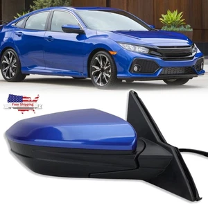 3Pin Right Passenger Side Mirror For Honda Civic 2016-2020 2021 LX SE Sport Blue - Picture 1 of 9