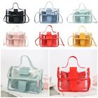 Quadratische PVC Transparente Umhängetasche Handtasche Schultertasche Kuriertasche Clutches