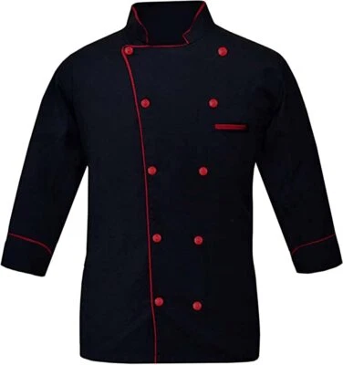 Doublebreasted Jacket Men Chef Coat Long Sleeve Kitchen Uniform Cook Shirt CABB1 - Image 1 of 4