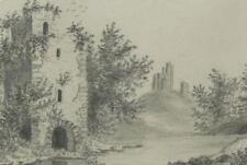 AUGUSTE BREUER - Ruines dans le Jura - Bleistiftzeichnung - um 1870