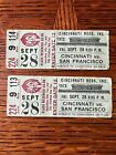 Two 1973 Cininnati Reds Vs San Francisco Ticket Stubs