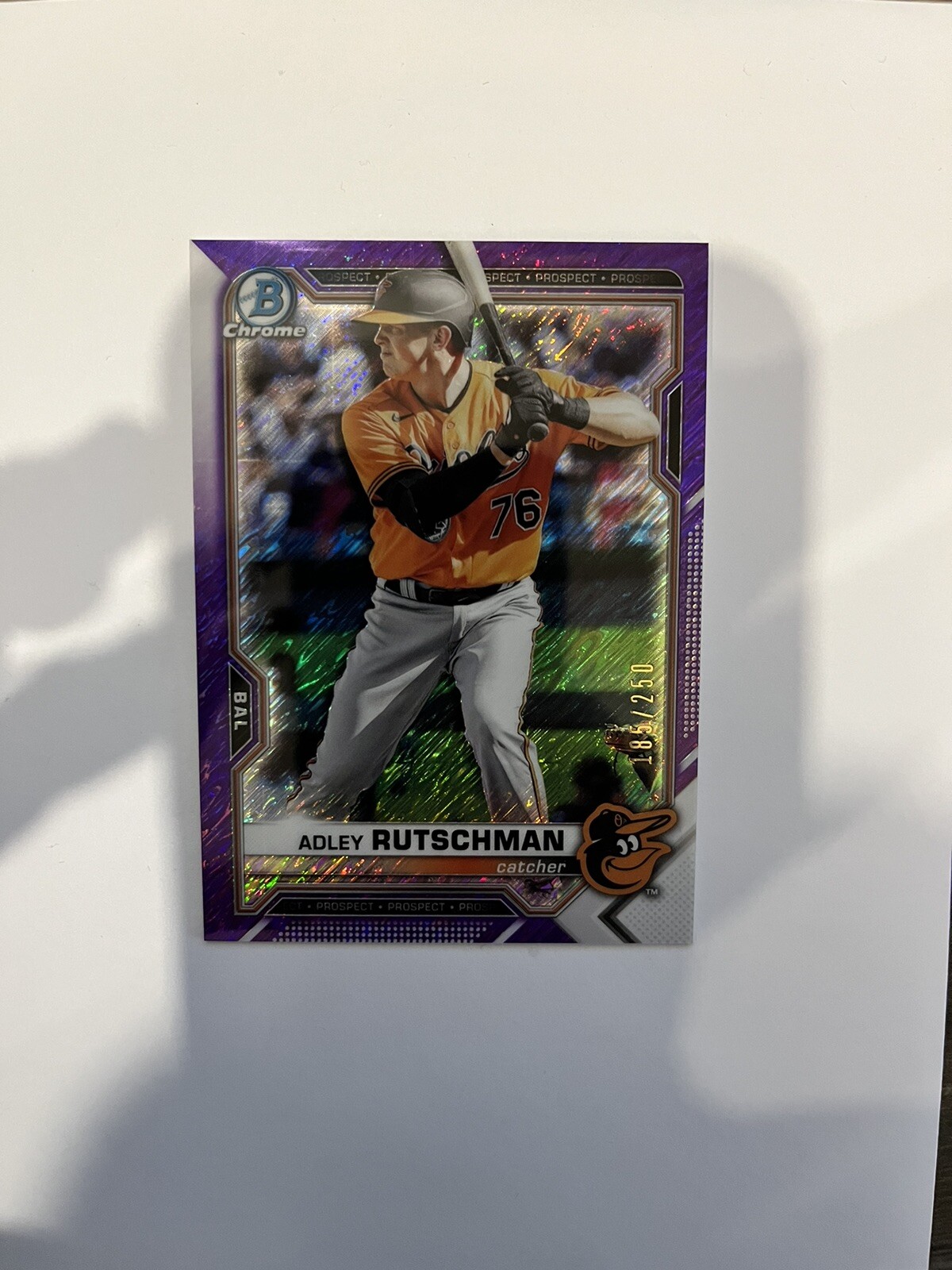 2021 Bowman Chrome Prospects Purple Refractor /250 Adley Rutschman #BCP-241