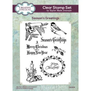 Creative Expressions Clear Stamps by Taylor Made Journals - Seasons Greetings (6 - Bild 1 von 4
