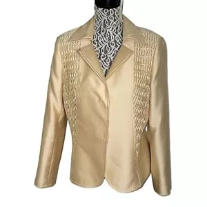 ALBERT NIPON Diseñador Ropa de Noche Chaqueta Mezcla Seda/Lana Elegante Contemporánea - Imagen 1 de 7