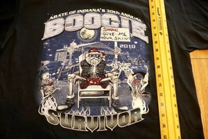 Abate Indiana 30th Boogie Midwest Biker Fest, Men's Large T-shirt, Give me Skin - Picture 1 of 7
