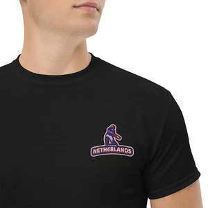 Team Netherlands Cricket Embroidered Short Sleeve Tee Pick Your Size and Color - Picture 1 of 23