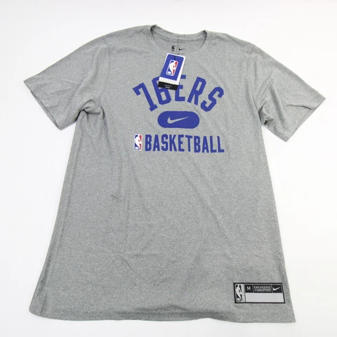 Philadelphia 76ers Nike NBA Authentics Dri-Fit Short Sleeve Shirt Men's New Cover