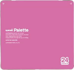 Mitsubishi Colored Pencils 880 Unipalette 24 Color Pink K88024CPLT.13 - Picture 1 of 4