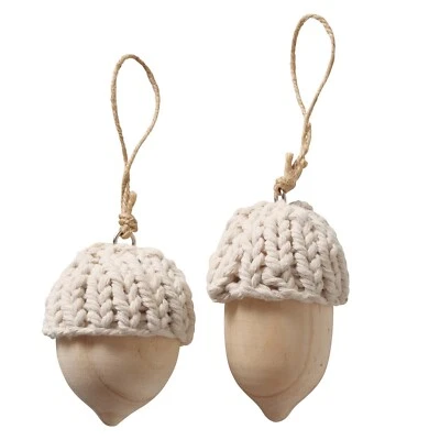 2 Stk Holzeichel Deko Eicheln Holz Herbstdeko Eichel Stoffeicheln Dekoeicheln 46 - Bild 1 von 4