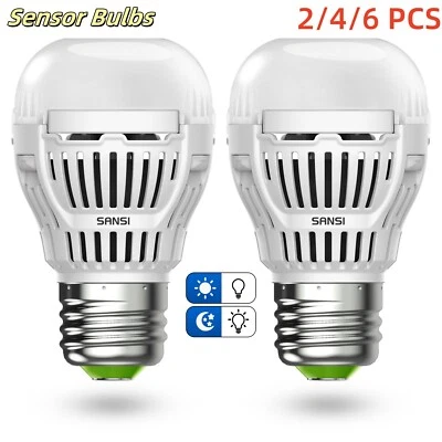 1/2/4/6 Dusk to Dawn LED Light Bulb Automatic On/Off Sensor Bulbs 5000K Daylight - Image 1 of 4