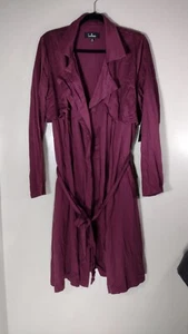 Trench viola Lulu's felice tempo dopo nuovo con etichette donna taglia manica media lunga - Foto 1 di 6
