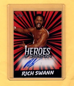 2023 LEAF RICH SWANN Heroes Of Wrestling RED Parallel AUTOGRAPH #BA-RS1 - Picture 1 of 2