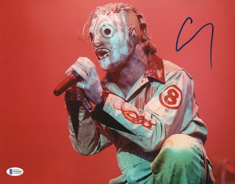 COREY TAYLOR SIGNED AUTOGRAPH 'SLIPKNOT' 'STONE SOUR' 11X14 PHOTO BECKETT BAS 56 Cover
