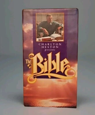 Charlton Heston Presents THE BIBLE VHS 2 Tape Set Stories Old & New Testaments - Image 1 of 4