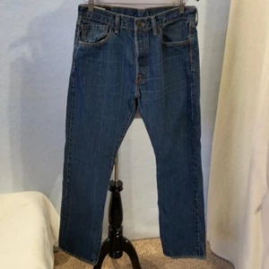 Levi’s 501 Button Fly Dark Wash Jeans - Picture 1 of 11