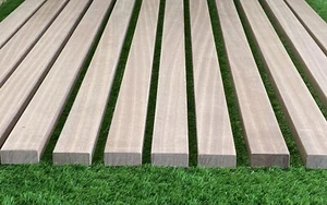 12 Solid Hardwood Sapele Garden Bench Slats 2 Seater (4ft) - Free Delivery - Picture 1 of 6