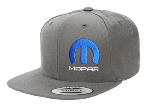 Sombrero Mopar Tapa Plana Bill Snapback Dodge Hemi srt RT Gris - Imagen 1 de 1