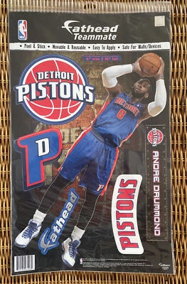 Detroit Pistons Fathead Decals New NBA 6” x 18” 6 Wall Decals Andre Drummond - Image 1 of 4