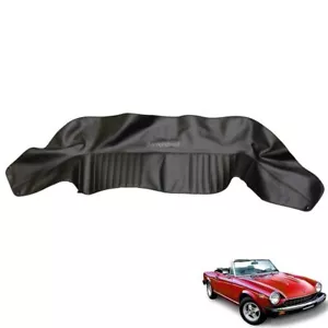 Fits Fiat 124 Spider CS1, CS2 Convertible top Boot Cover 1966-1983 Black Vinyl - Picture 1 of 3