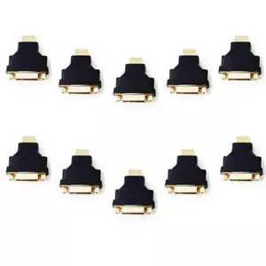 Pack Of 10 Generic DVI-I Dual Link 24+5pin Female To HDMI Male Converter Adapter - Picture 1 of 4