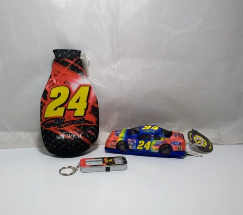 Jeff Gordon #24 Bottle Suit Koozie, Key Chain, Speedie Beanie - Lot of 3 Cover