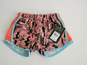 Nike Little Girls 4 Bleached Coral  Athletic Shorts Lined Panty Swoosh Dri-Fit - Picture 1 of 2