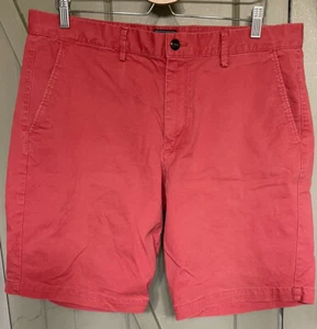 Mens GAP Khaki Lived In Short Size 35 Flat Front Shorts - Faded Red - Picture 1 of 3