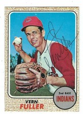 Autographed VERN FULLER 1968 Topps Cleveland Indians Card #71 - w/COA
