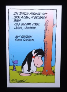 Vintage 1993 Opus n Bill MISS YOU Lonely Sap Greeting Card w/Envelope FREE SHIP - Picture 1 of 3