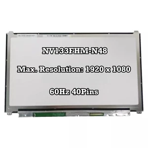 NV133FHM-N48 1920x1080 FHD Laptop LCD Screen 13.3 inch 40 Pins 60Hz Panel New - Picture 1 of 4