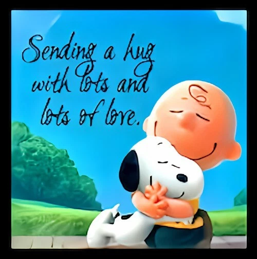 Sending A Hug With Lots & Lots Love Friends Family Snoopy Charlie Brown 花生 — 第 1/1 张图片