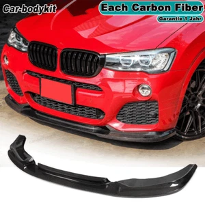 Carbon Frontlippe Front Stoßstangen Spoiler für BMW X3 F25 X4 F26 M-Paket 14-17 - Picture 1 of 11