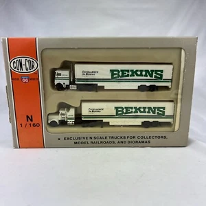 NIB Con-Cor 0004-003035 N 1:160 Bekins 2 Tractor And Trailers In Set - Picture 1 of 6