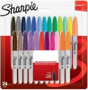 Sharpie Permanent Marker Stifte mit feiner Spitze 24 ver. Farben Permanentmarker - Bild 1 von 8